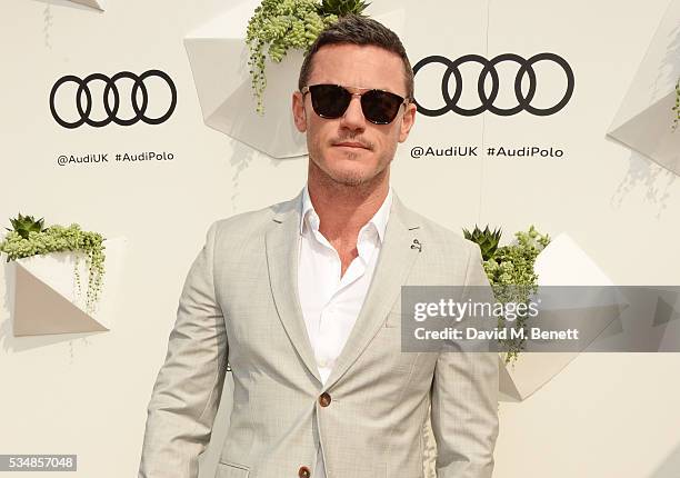 Luke Evans attends day one of the Audi Polo Challenge at Coworth Park on May 28, 2016 in London, England.