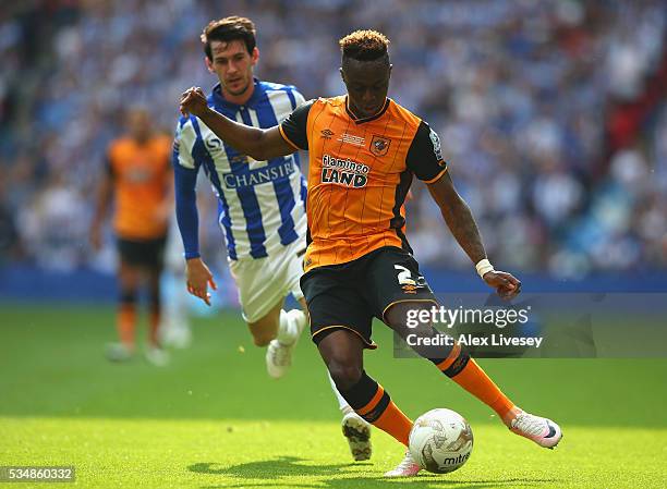 Moses Odubajo of Hull City during Sky Bet Championship Play Off Final match between Hull City and Sheffield Wednesday at Wembley Stadium on May 28,...