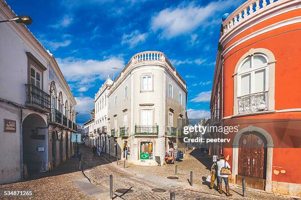 streets of tavira, algarve. - tavira stock pictures, royalty-free photos & images