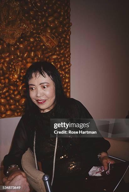 Japanese artist and writer Yayoi Kusama, Miami, 1996.