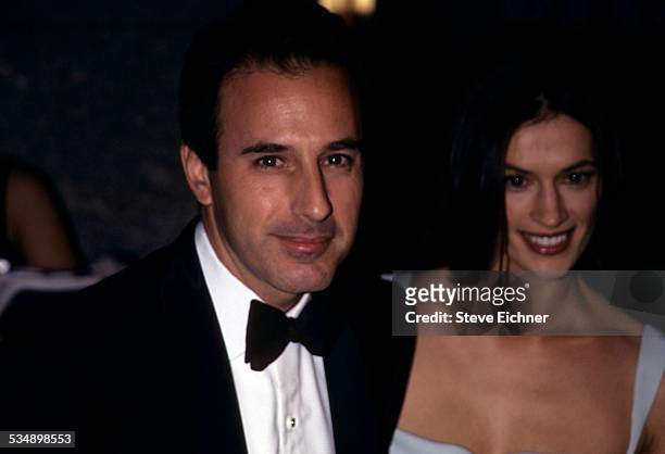 Matt Lauer and Annette Roque at GQ Man of the Year, New York, October 21, 1998.