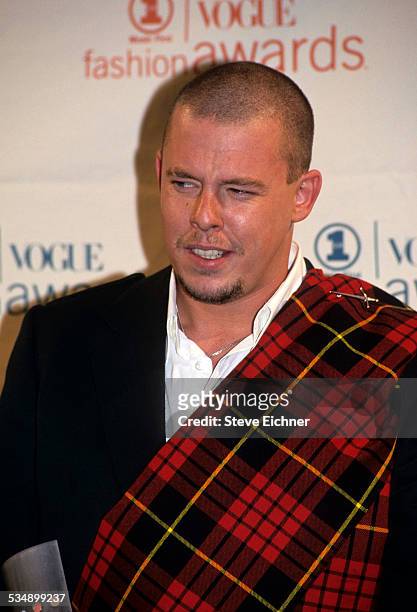 Alexander McQueen at VH-1 Vogue Fashion Awards, New York, December 5, 1999.