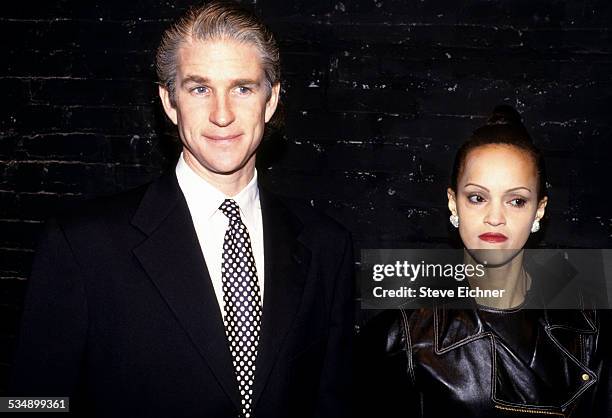 Matthew Modine and Caridad Rivera at Club USA, New York, June 2000.