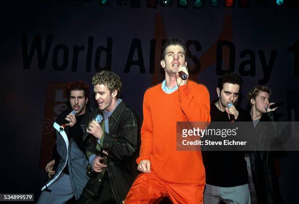 Sync performs at World Aids Day Benefit Beacon Theater, New York, December 1999.