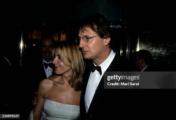 Natasha Richardson and Liam Neeson at Metropolitan Museum of Art Costume Institute Gala, New York, December 6, 1999.