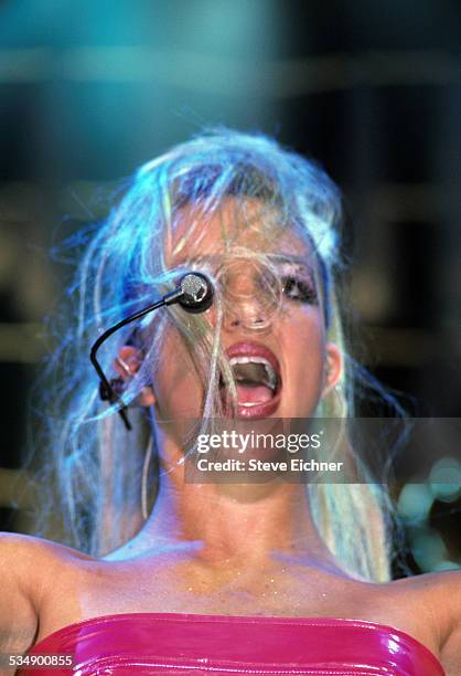 Britney Spears performs at Hammerstein Ballroom, New York, July 7, 1999.