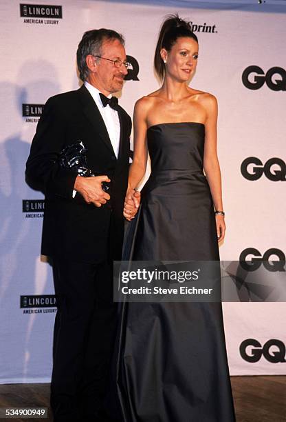 Steven Spielberg and Gwyneth Paltrow at GQ Man of the Year, New York, 1990s.