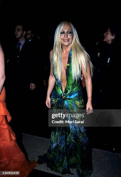 Donatella Versace at Metropolitan Museum of Art Costume Institute Gala, New York, December 6, 1999.