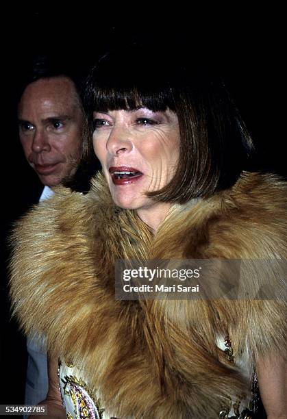 Anna Wintour and Tommy Hilfiger at Metropolitan Museum of Art Costume Institute Gala, New York, December 6, 1999.