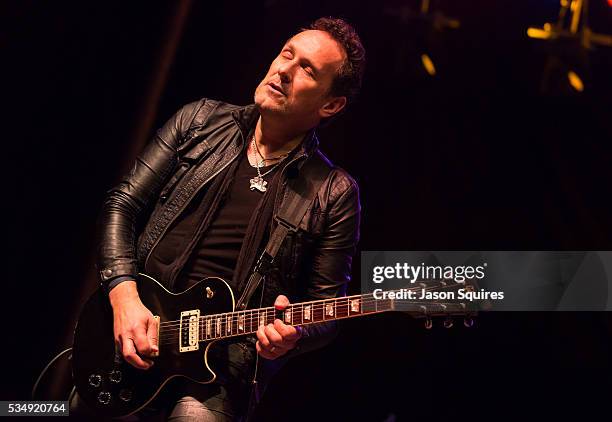 Musician Vivian Campbell of Last In Line performs at Catch The Fever Festival Grounds on May 27, 2016 in Pryor, Oklahoma.