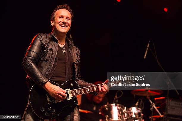 Musician Vivian Campbell of Last In Line performs at Catch The Fever Festival Grounds on May 27, 2016 in Pryor, Oklahoma.