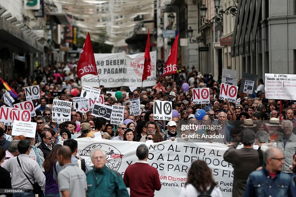 Anti-austerity protest in Spain