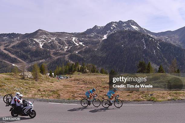 99th Tour of Italy 2016 / Stage 20 Illustration / Landscape / Mountains / Snow / Vincenzo NIBALI / Tanel KANGERT / Col De La Bonette 2715m /...