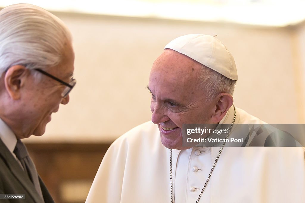 Pope Francis Meets President of Singapore Tony Tan Keng Yam