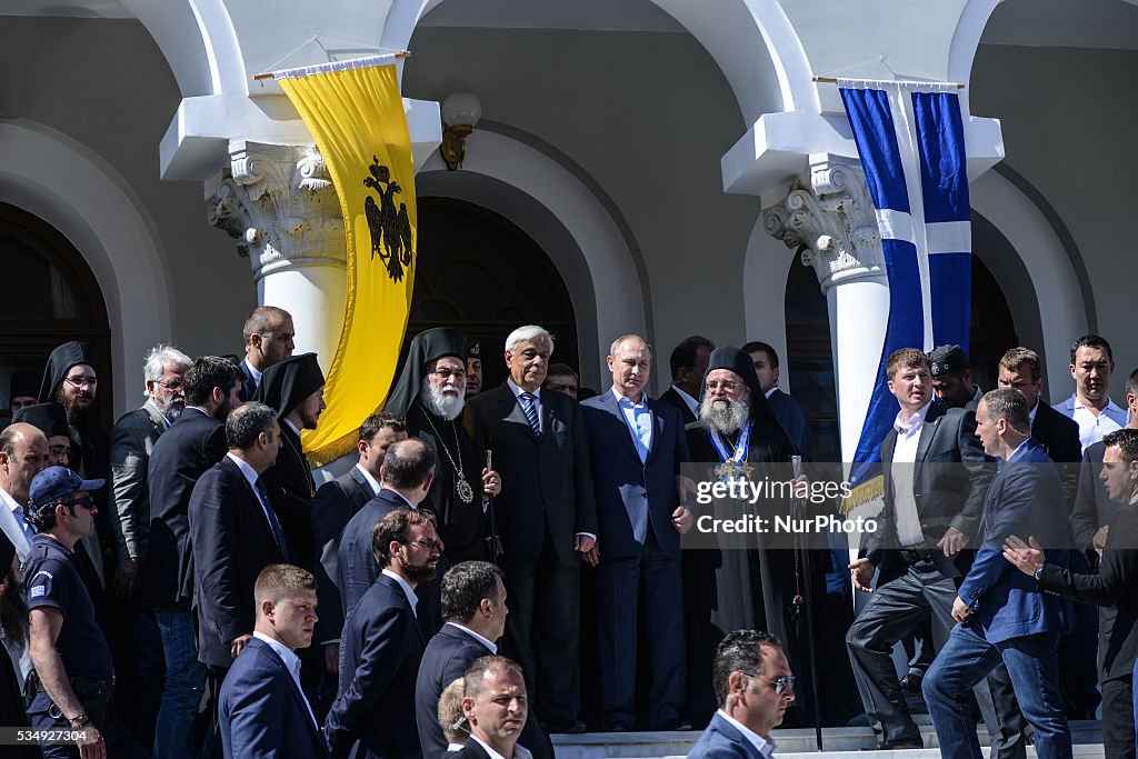 Russia's President Vladimir Putin Visits Northern Greece