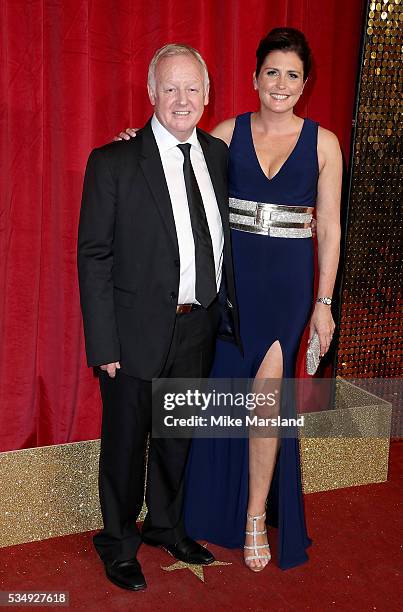 Les Dennis and Claire Nicholson attend the British Soap Awards 2016 at Hackney Empire on May 28, 2016 in London, England.