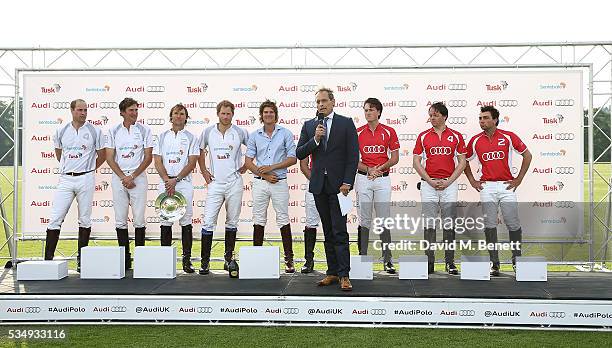 Prince William, Duke Of Cambridge, Luke Tomlinson, Mark Tomlinson, Prince Harry, William Melville Smith, Andre Konsbruck, Director of Audi UK and...