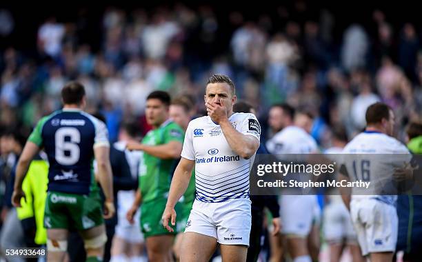 Edinburgh , United Kingdom - 28 May 2016; Ian Madigan of Leinster following his side's defeat after the Guinness PRO12 Final match between Leinster...