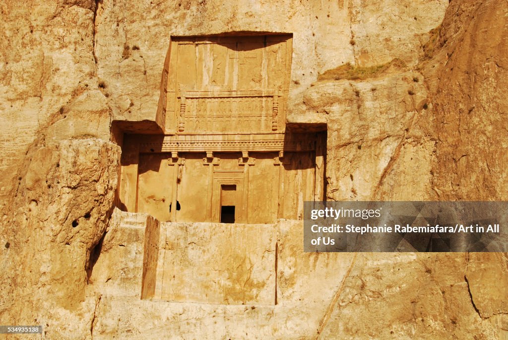 Iran, Fars Province, Shiraz, Persepolis, Naqsh-e Rustam is an ancient necropolis located about 12 km