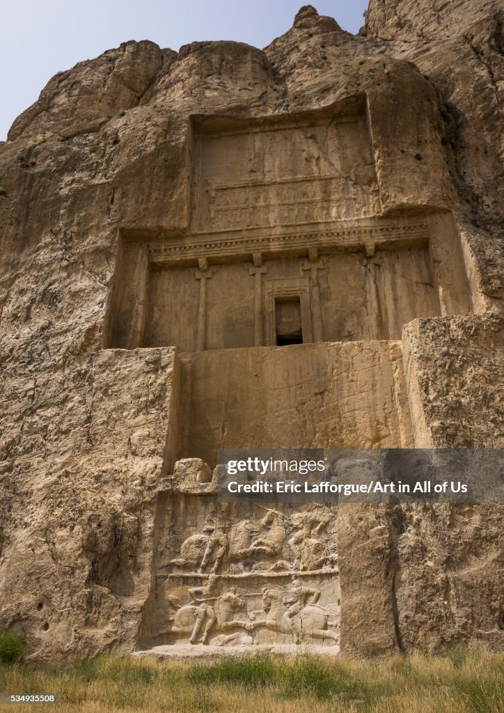 Iran, Fars Province, Shiraz, achaemenian royal tombs in naqsh-e rustam necropolis