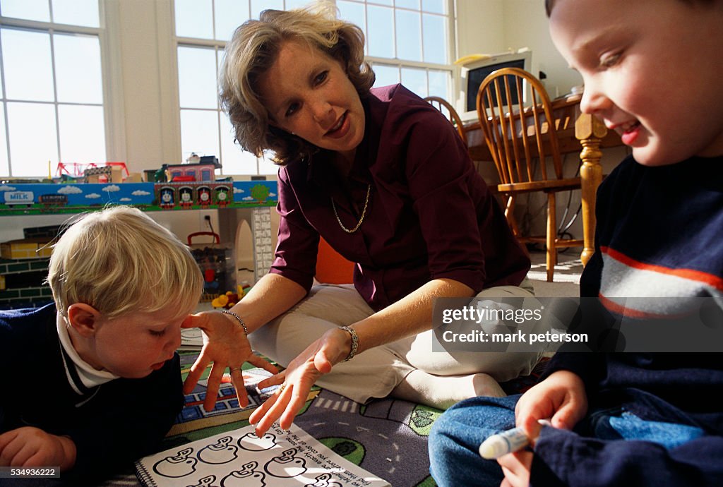 Lisa Beamer And Her Sons David And Drew At Their Home Her Husband lisa-beamer-and-her-sons-david-and-drew-at-their-home-her-husband