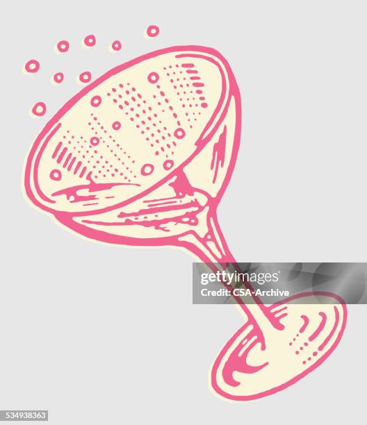 tipping cocktail - drinking glass stock illustrations