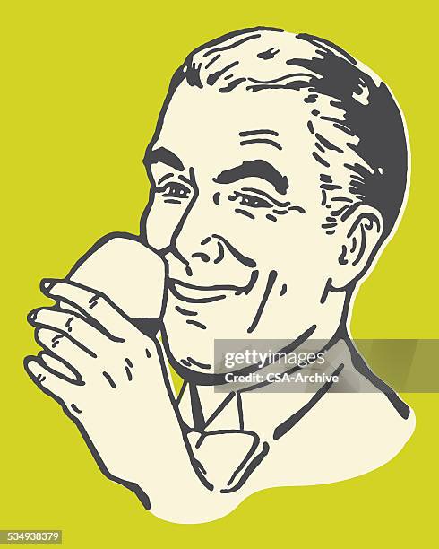 man drinking from a glass - man drinking alone stock illustrations