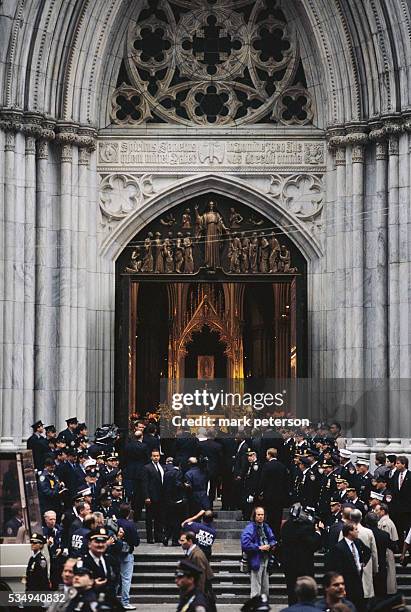 Pope John Paul II enters St. Patrick's Cathedral in Manhattan, New York, while on a visit to the United States.