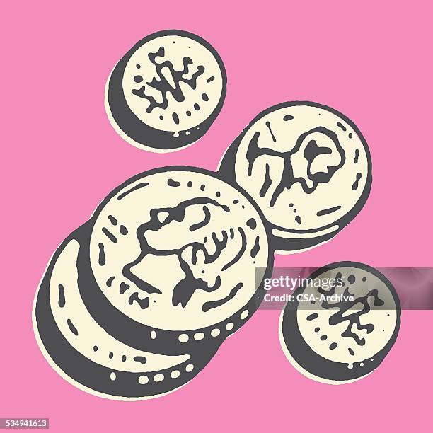 coins of american currency - us coin stock illustrations