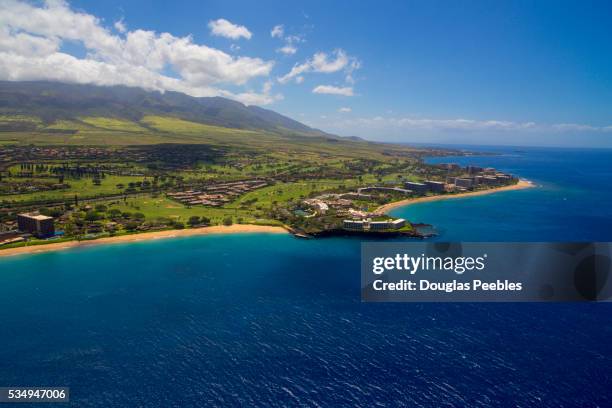 kaanapali, maui, hawaii - maui water stock pictures, royalty-free photos & images