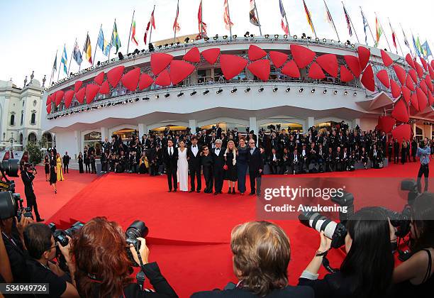 Jury members attends the Opening Ceremony And 'Gravity' Premiere during the 70th Venice International Film Festival