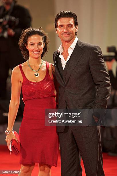 Frank Grillo and Wendy Moniz arrive for the 69th Venice Film Festival