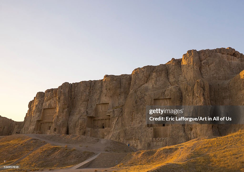 Iran, Fars Province, Shiraz, achaemenian royal tombs in naqsh-e rustam necropolis