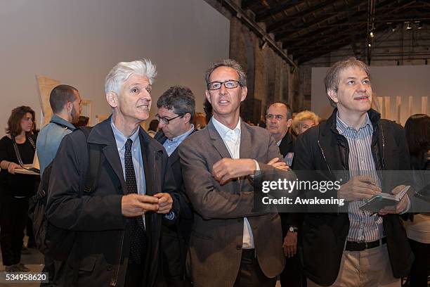 Inauguration of Italy Pavillion during the press preview for the 55th Biennale in Venice - Massimo Bray and Bartolomeo Pietromarchi