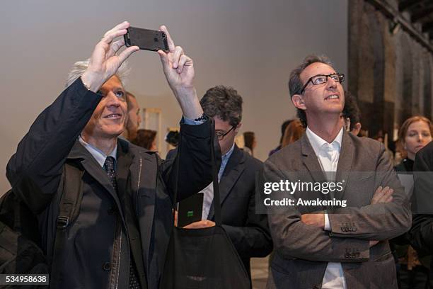 Inauguration of Italy Pavillion during the press preview for the 55th Biennale in Venice - Massimo Bray and Bartolomeo Pietromarchi