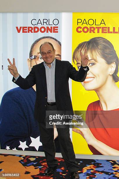 Carlo Verdone promotes his new movie 'Sotto una buona stella' at the IMG cinema in Mestre Venezia - Italy