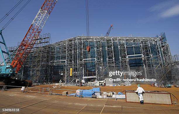 Being constructed Multi-nuclide removal facility is seen at Tokyo Electric Power Co. 's tsunami-crippled Fukushima Daiichi nuclear power plant in...