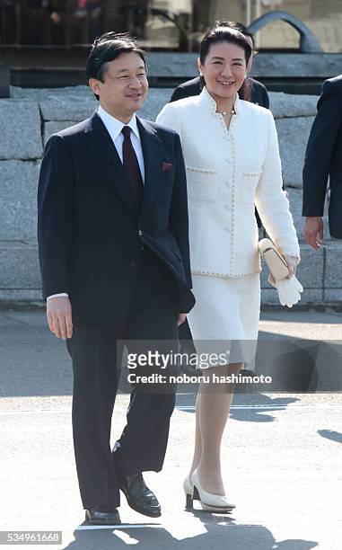 April28/2013/Noboru Hashimoto/Tokyo/Japan Jampanese Crown Prince Naruhito and Princess Masako leave Japan to atttend at Netherlands King enthronement...
