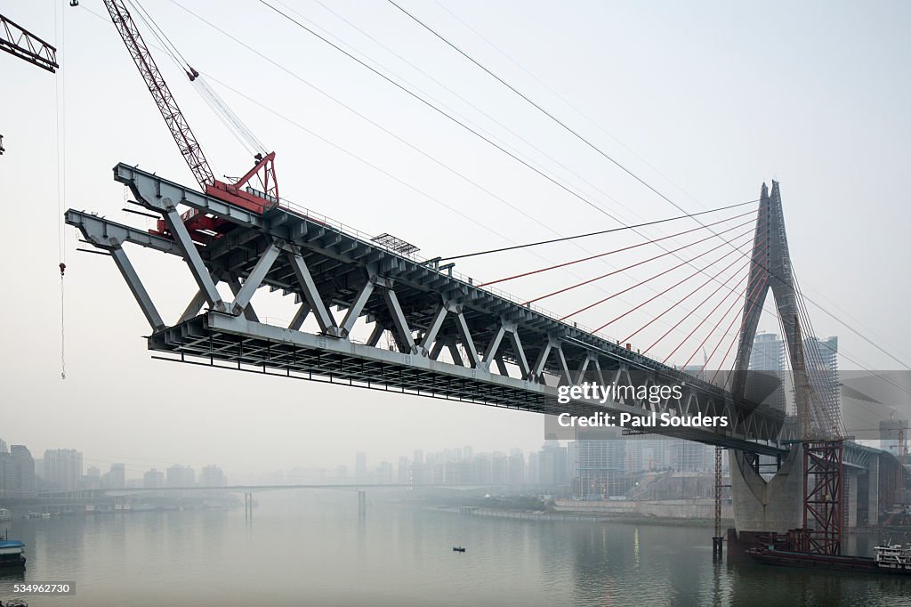 Dongshuimen Bridge Construction, Chongqing, China