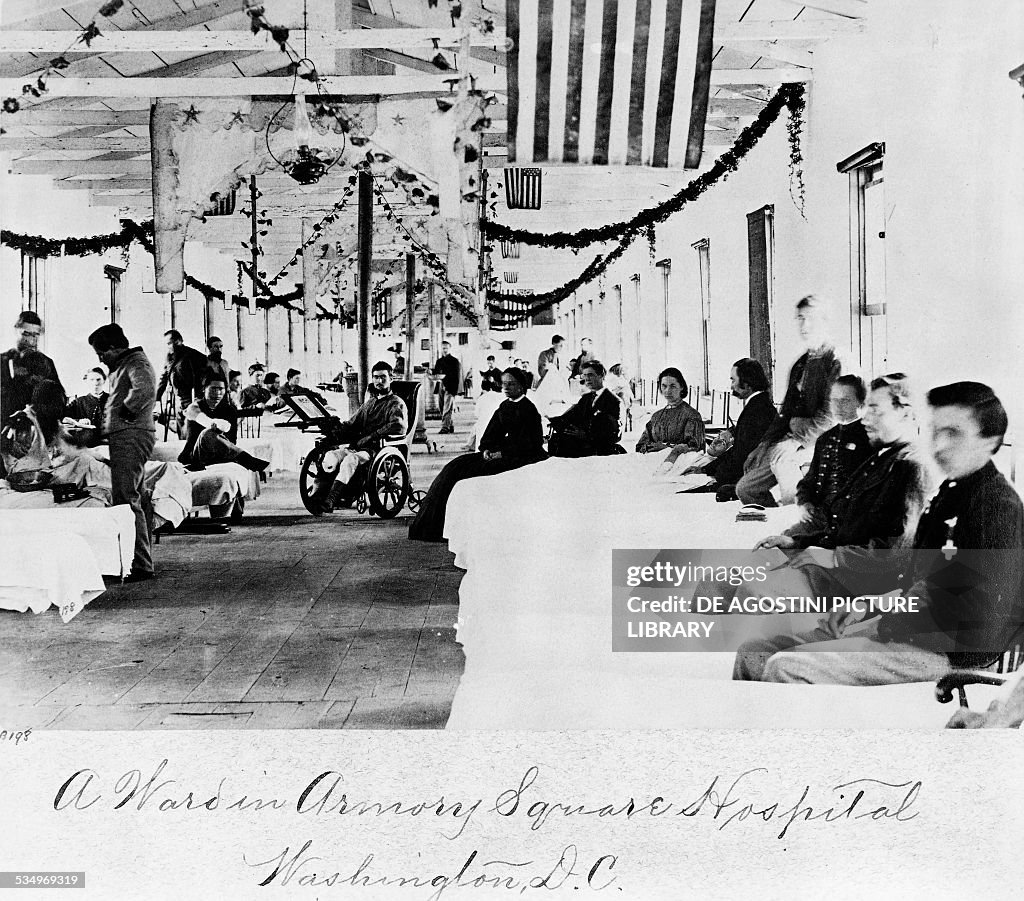 Corridor of Armory Square Hospital in Washington