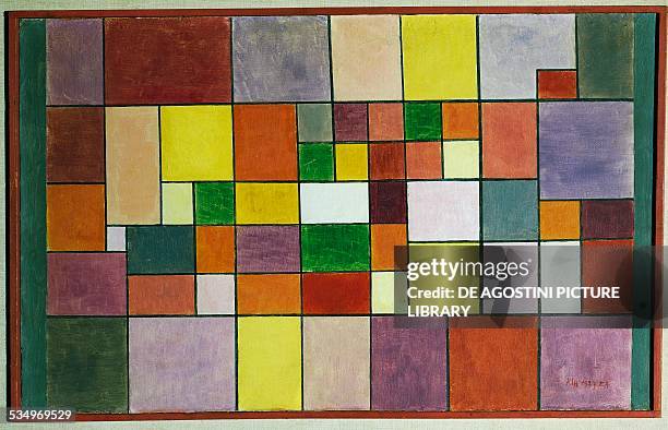 Harmony of the Nordic Flora by Paul Klee , oil on plywood, 41x66 cm.