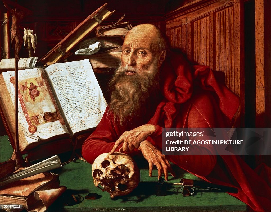 Saint Jerome in his study...