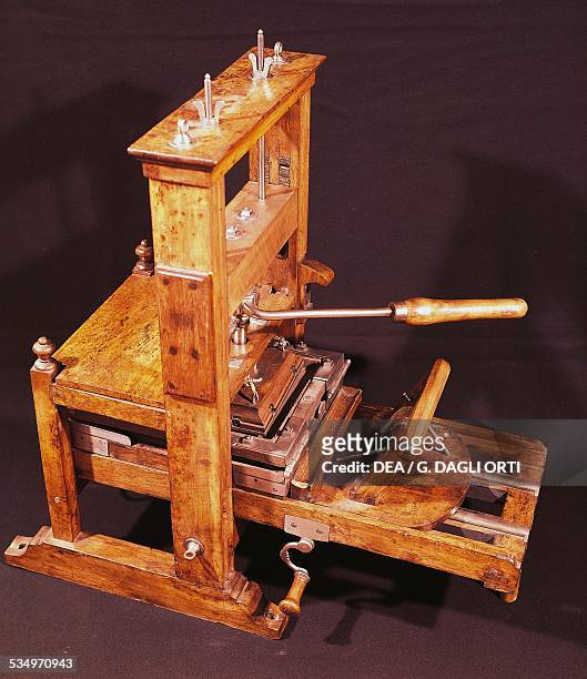 Printing press, 16th century. Paris, Conservatoire Des Arts Et Métiers