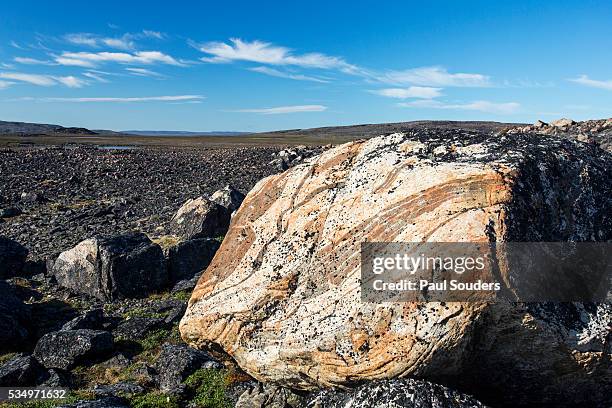 arctic landscape, nunavut, canada - hudson bay stock pictures, royalty-free photos & images