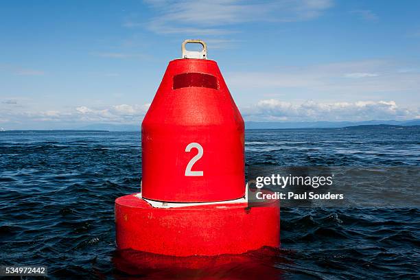 navigational buoy, british columbia, canada - buoy stock pictures, royalty-free photos & images