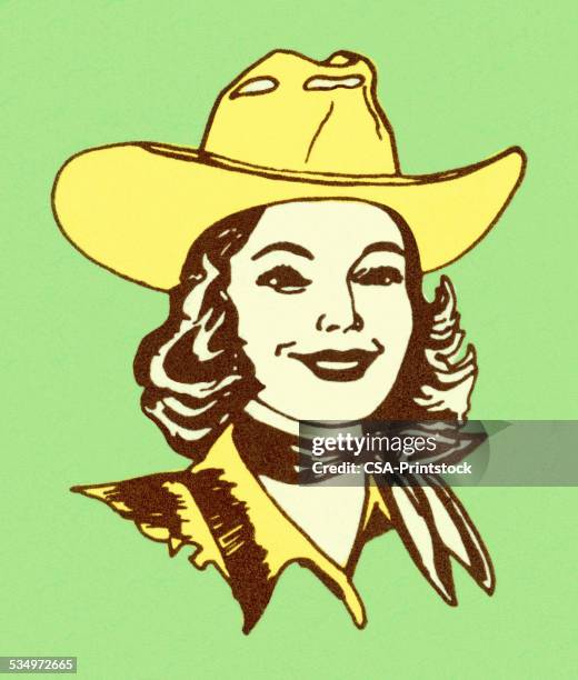 cowgirl - cow girl stock illustrations