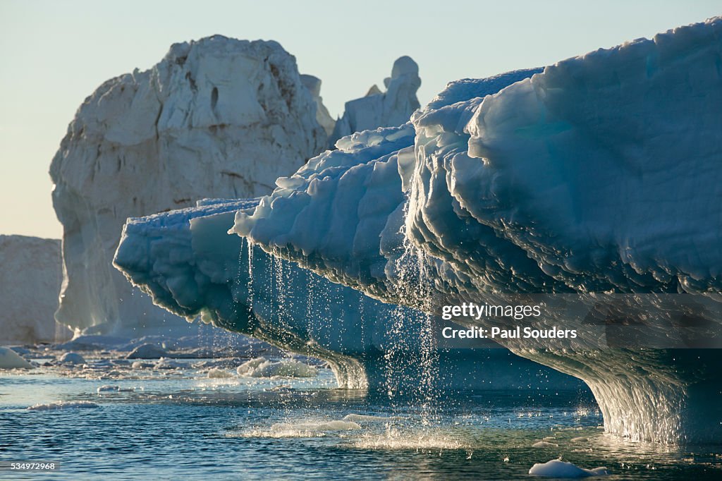 Iceberg melting in Disko Bay in Greenland