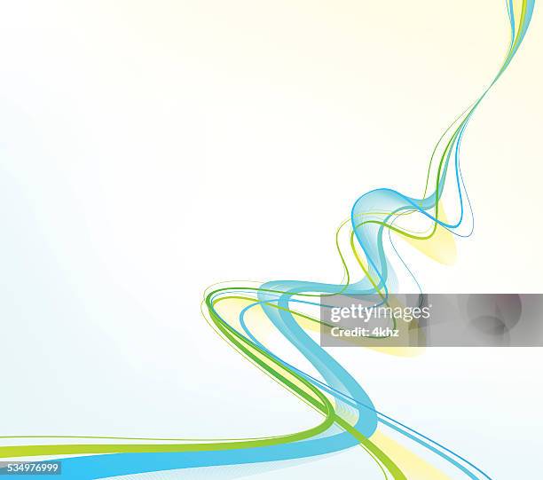 abstract stock vector multicolor flowing wave pattern dynamic graphic design - bending stock illustrations