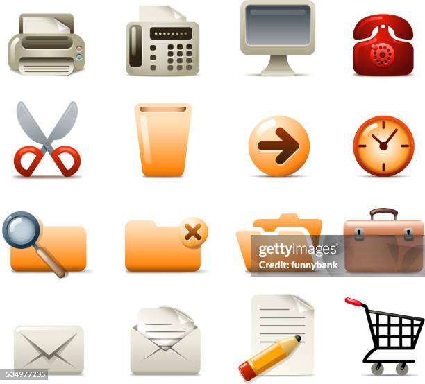 office equipment - time clock stock illustrations