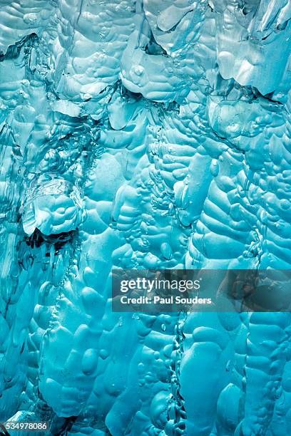 detail of iceberg in holkham bay - holkham bay alaska stock pictures, royalty-free photos & images